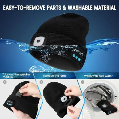 🔥Christmas Sale🎄LED Bluetooth Beanie