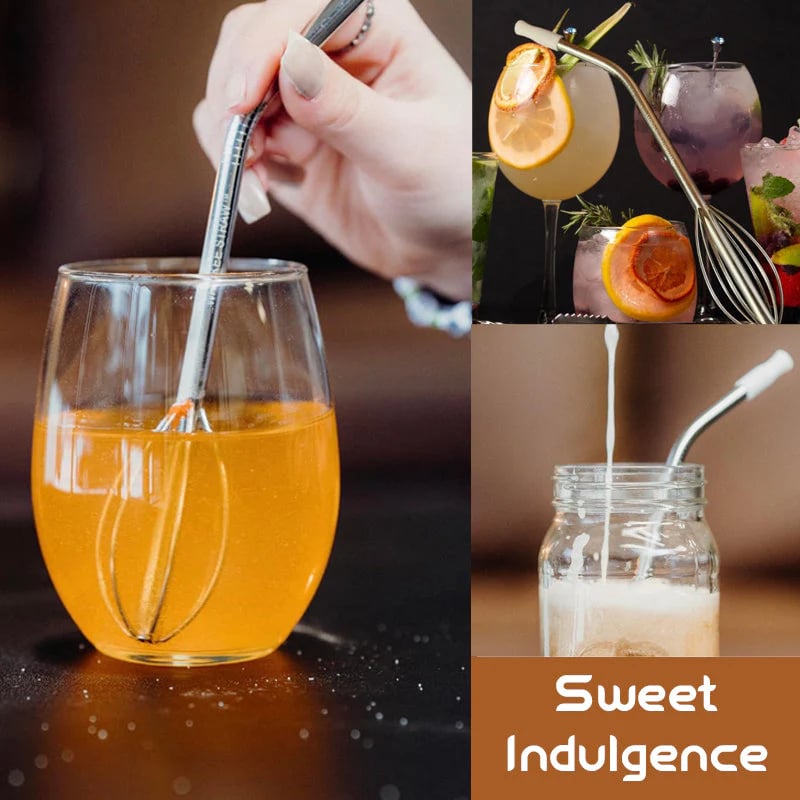 🍹 [2-in-1 Innovation] The Whisk Straw | Sip, Stir, and Savor Every Drop! ✨
