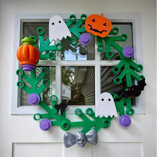 🎁 3D Printed LEGO-Style Christmas Wreaths—The Perfect Choice for Home Decor and Holiday Celebrations