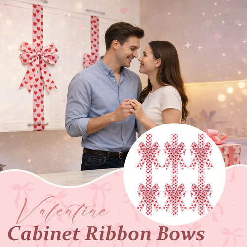 Valentine’s Cabinet Bow Decor
