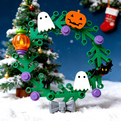 🎁 3D Printed LEGO-Style Christmas Wreaths—The Perfect Choice for Home Decor and Holiday Celebrations
