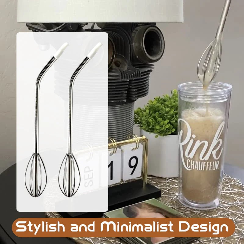 🍹 [2-in-1 Innovation] The Whisk Straw | Sip, Stir, and Savor Every Drop! ✨