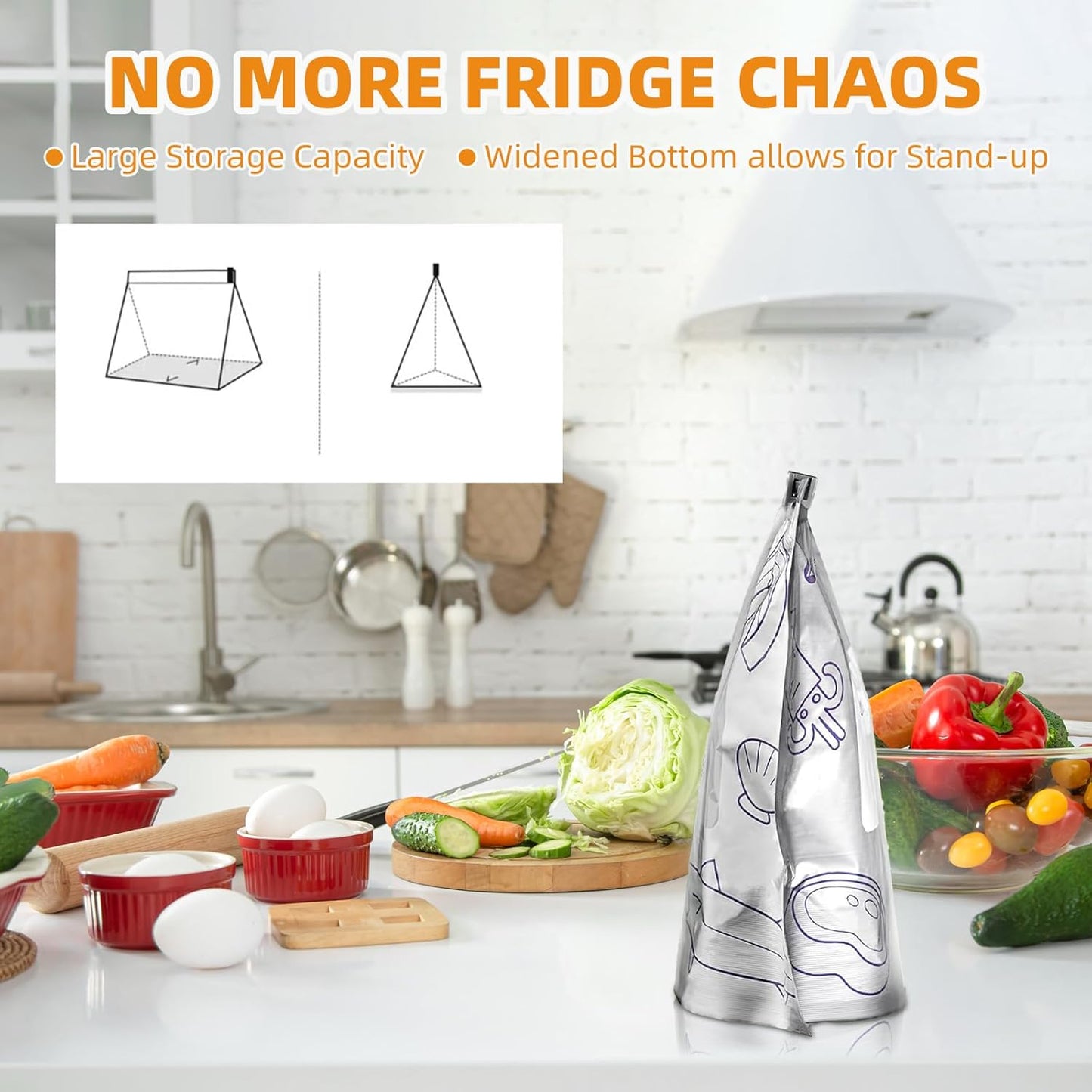 ✨ Reusable Aluminum Foil Sealable Storage Bags 🌱