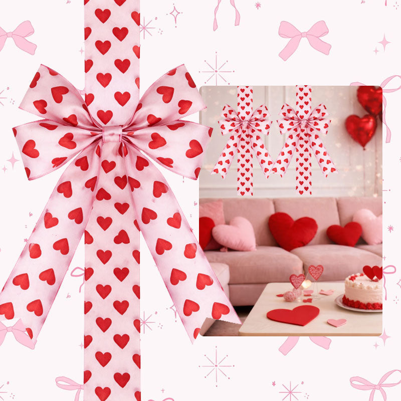 Valentine’s Cabinet Bow Decor