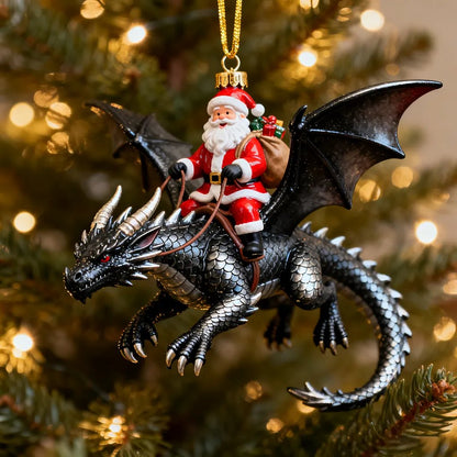 🎄🐉 Santa’s Dragon Riders Ornaments – Holiday Magic ✨