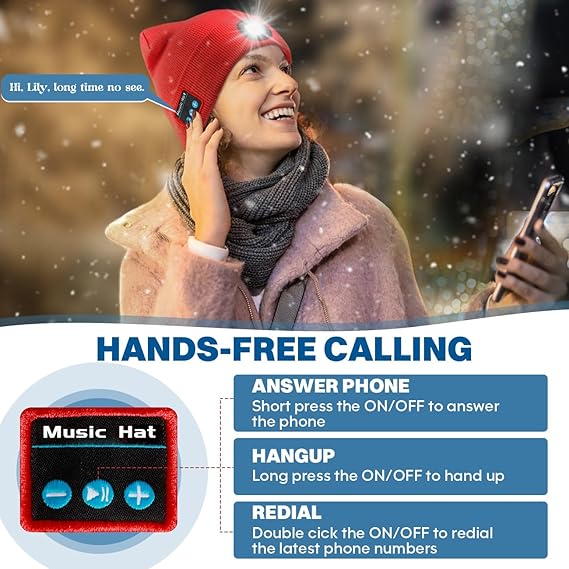 🔥Christmas Sale🎄LED Bluetooth Beanie