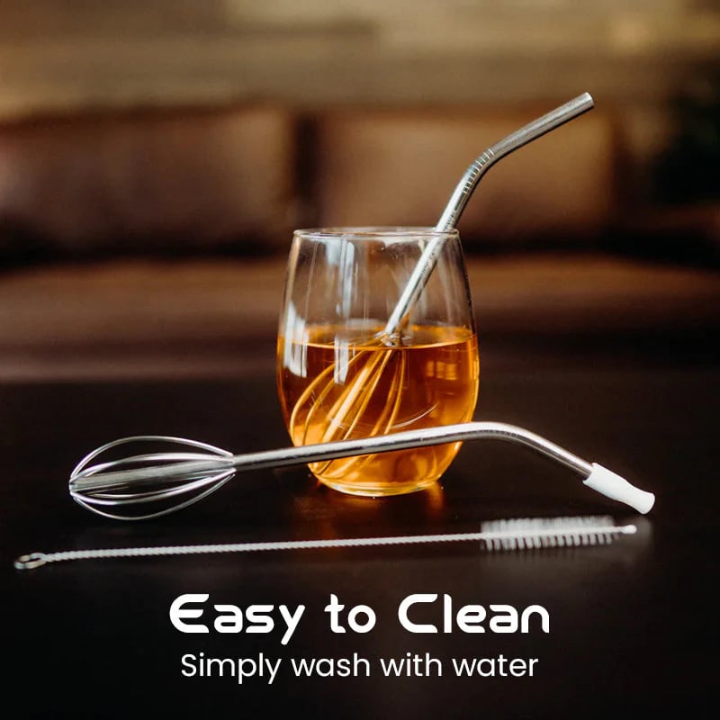 🍹 [2-in-1 Innovation] The Whisk Straw | Sip, Stir, and Savor Every Drop! ✨