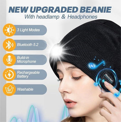 🔥Christmas Sale🎄LED Bluetooth Beanie